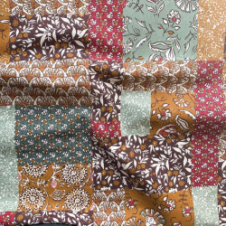 Printed Cotton GUJARAT Rust / Amaranth